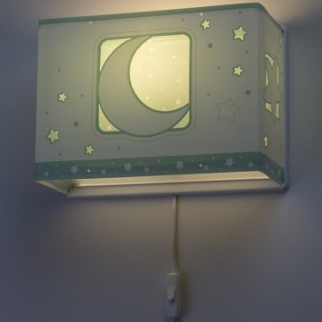 Dalber D-63238H - Väggbelysning Barnrum MOONLIGHT 1xE27/60W/230V