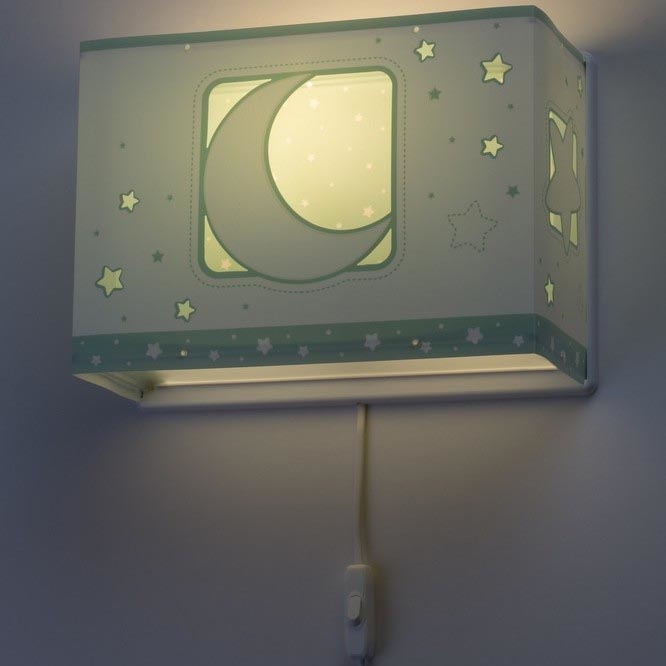 Dalber D-63238H - Väggbelysning Barnrum MOONLIGHT 1xE27/60W/230V
