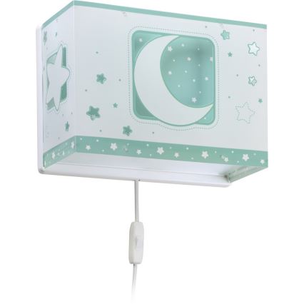 Dalber D-63238H - Väggbelysning Barnrum MOONLIGHT 1xE27/60W/230V