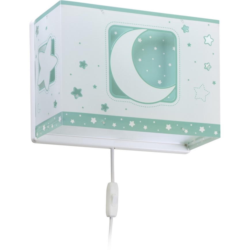 Dalber D-63238H - Väggbelysning Barnrum MOONLIGHT 1xE27/60W/230V
