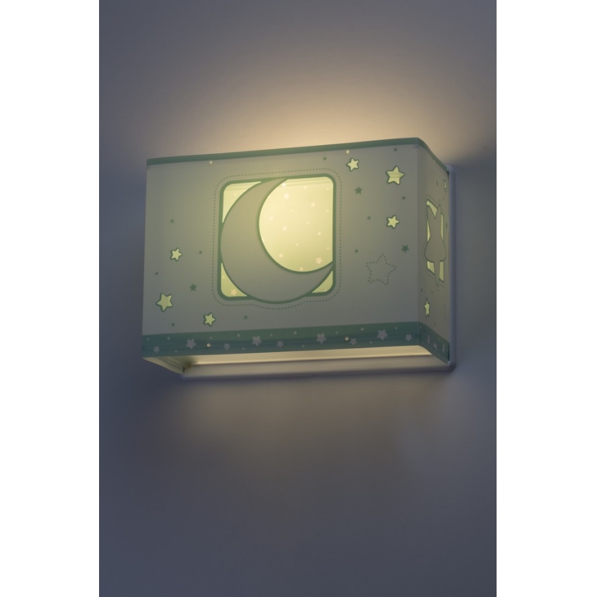 Dalber D-63238H - Väggbelysning Barnrum MOONLIGHT 1xE27/60W/230V