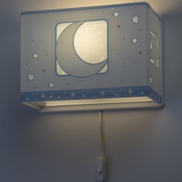 Dalber D-63238T - Väggbelysning Barnrum MOONLIGHT 1xE27/60W/230V
