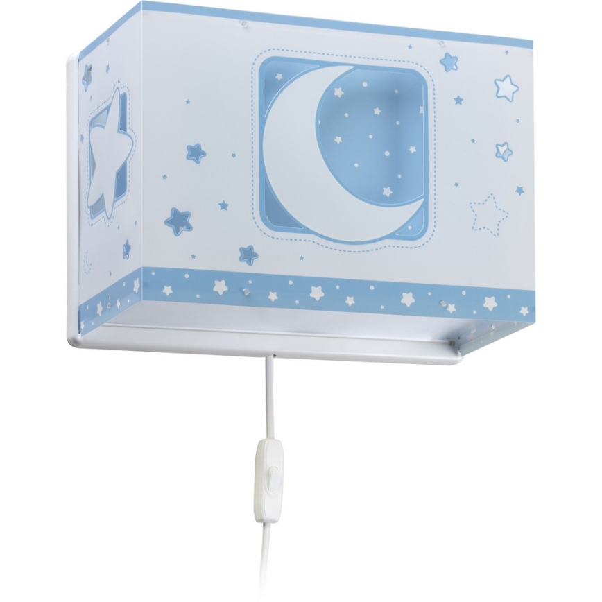 Dalber D-63238T - Väggbelysning Barnrum MOONLIGHT 1xE27/60W/230V