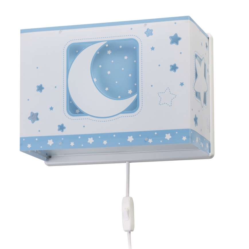 Dalber D-63238T - Väggbelysning Barnrum MOONLIGHT 1xE27/60W/230V