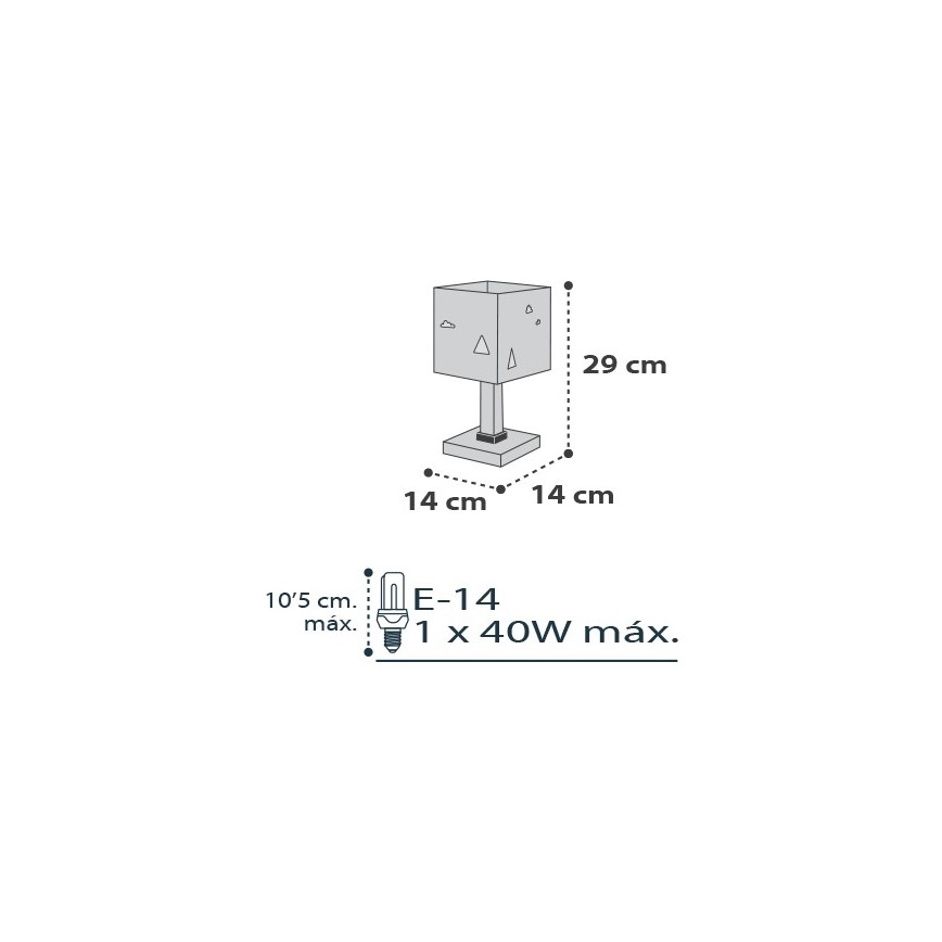 Dalber D-73241 - Barn Lampa HELLO LITTLE 1xE14/40W/230V