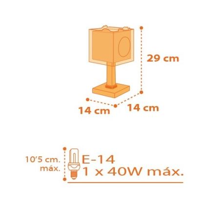 Dalber D-73451 - Barn Lampa DINOS 1xE14/40W/230V