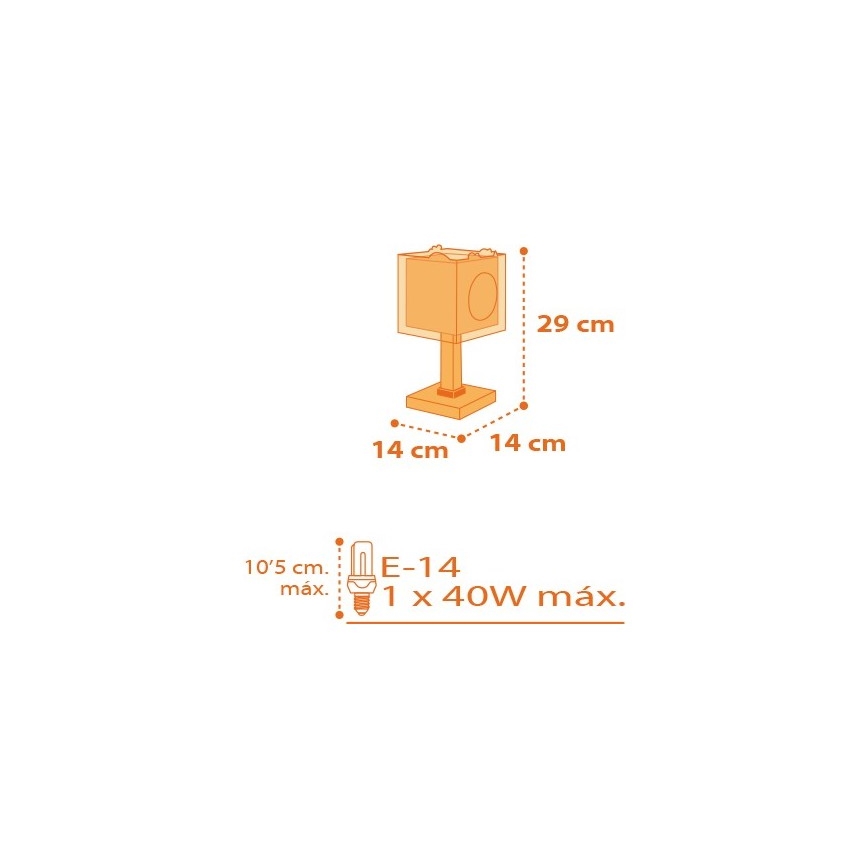 Dalber D-73451 - Barn Lampa DINOS 1xE14/40W/230V