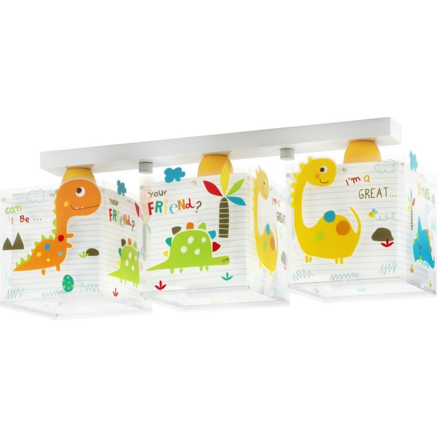 Dalber D-73453 - Barn Takbelysning DINOS 3xE27/60W/230V