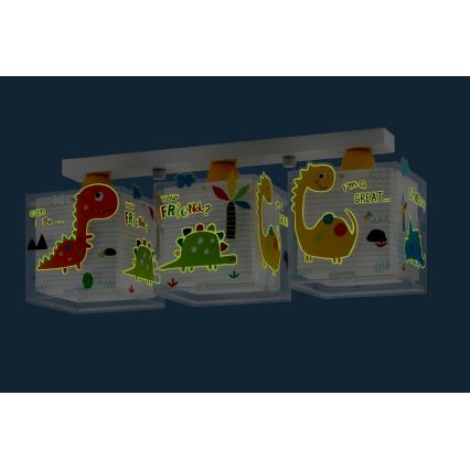 Dalber D-73453 - Barn Takbelysning DINOS 3xE27/60W/230V