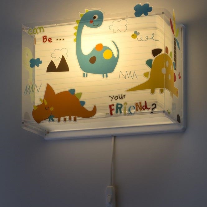 Dalber D-73458 - Väggbelysning Barnrum DINOS 1xE27/60W/230V