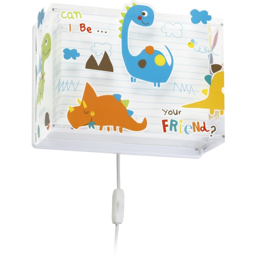 Dalber D-73458 - Väggbelysning Barnrum DINOS 1xE27/60W/230V