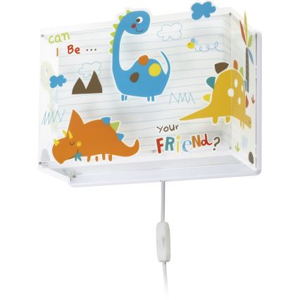 Dalber D-73458 - Väggbelysning Barnrum DINOS 1xE27/60W/230V