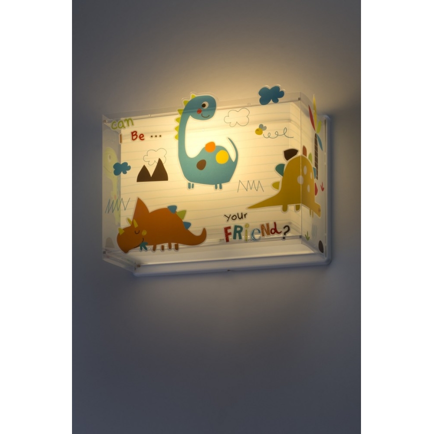 Dalber D-73458 - Väggbelysning Barnrum DINOS 1xE27/60W/230V
