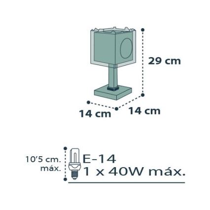 Dalber D-74551 - Barn Bordslampa PIRATES 1xE14/40W/230V