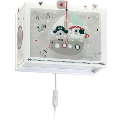 Dalber D-74558 - Väggbelysning Barnrum PIRATES 1xE27/60W/230V