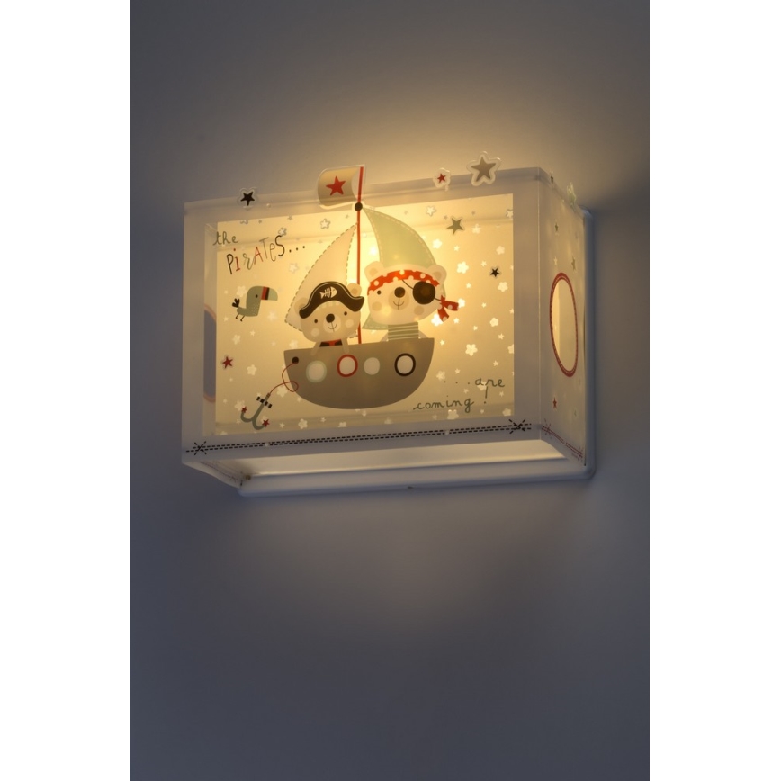 Dalber D-74558 - Väggbelysning Barnrum PIRATES 1xE27/60W/230V