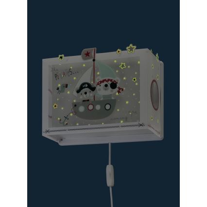 Dalber D-74558 - Väggbelysning Barnrum PIRATES 1xE27/60W/230V