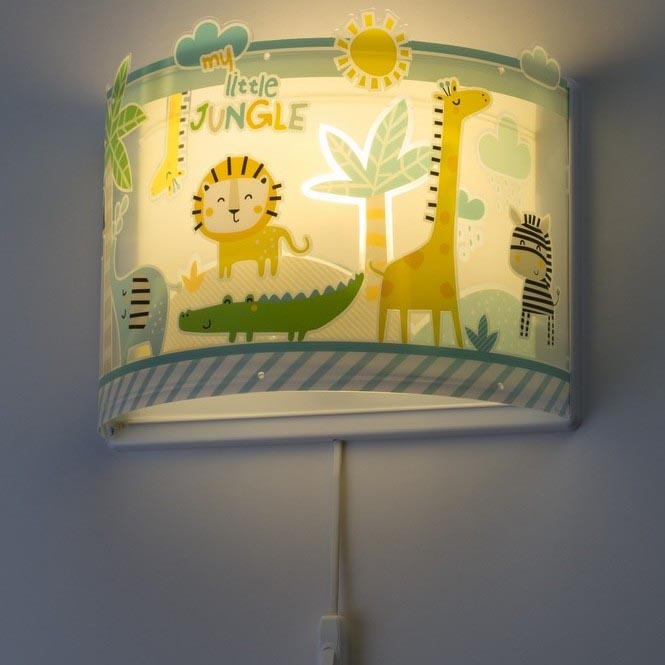 Dalber D-76118 - Väggbelysning Barnrum MY LITTLE JUNGLE 1xE27/15W/230V