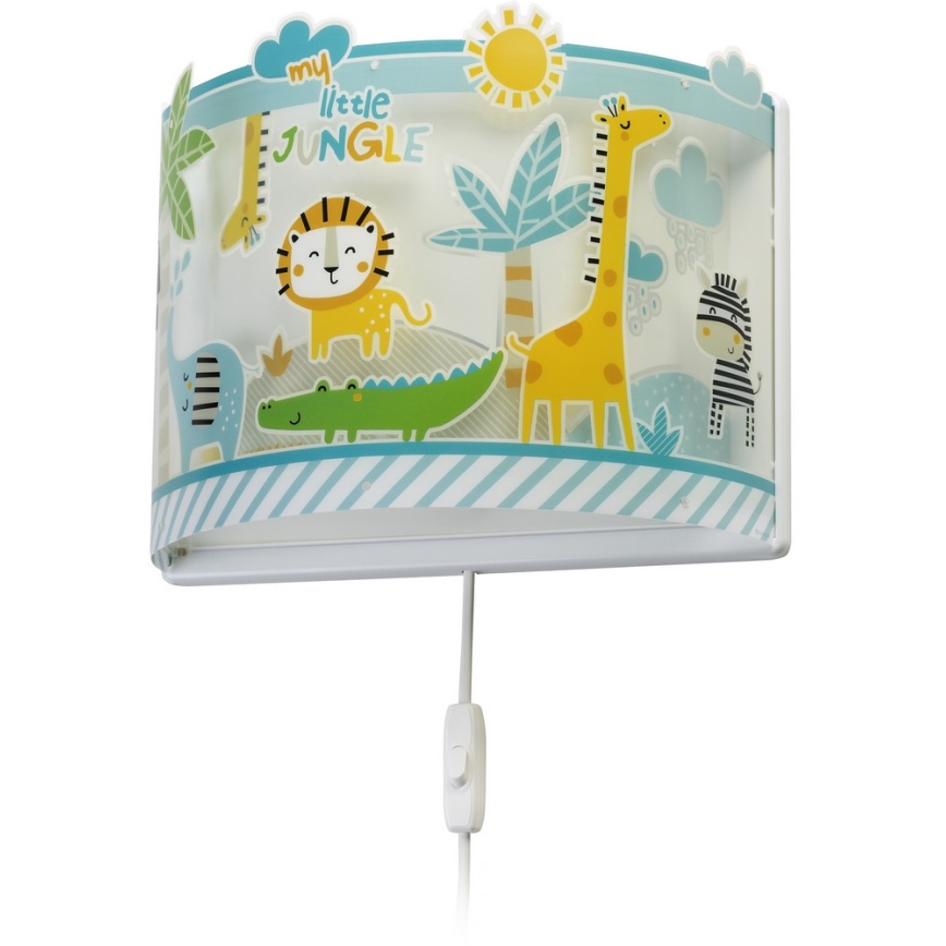 Dalber D-76118 - Väggbelysning Barnrum MY LITTLE JUNGLE 1xE27/15W/230V