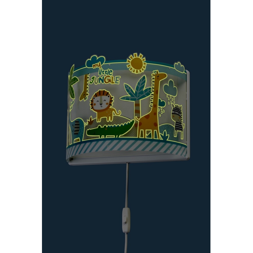 Dalber D-76118 - Väggbelysning Barnrum MY LITTLE JUNGLE 1xE27/15W/230V