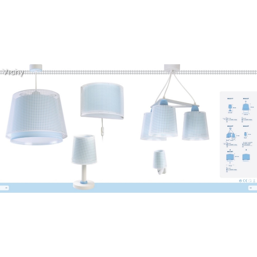Dalber D-80221T - Barn Lampa VICHY 1xE14/40W/230V