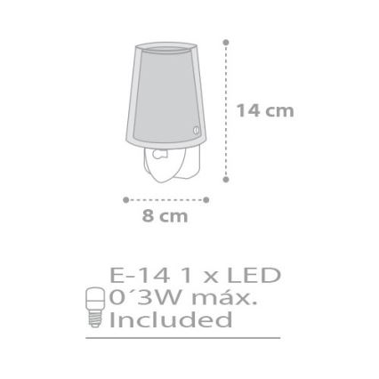 Dalber D-81215L - LED Nattlampa stjärnor 1xE14/0,3W/230V