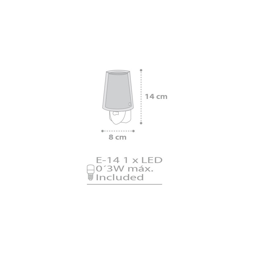 Dalber D-81215L - LED Nattlampa stjärnor 1xE14/0,3W/230V