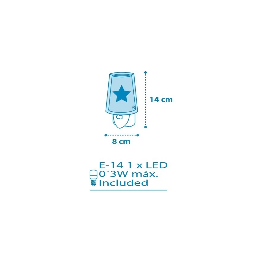 Dalber D-92193 - LED Belysning Nattlampa FEELING 1xE14/0,3W/230V