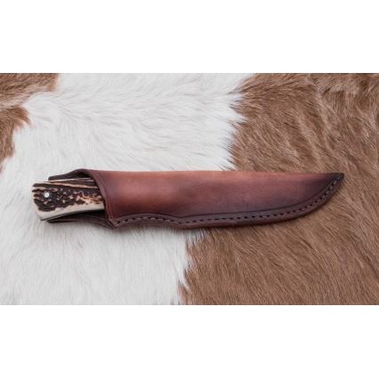 Damaskus jaktkniv 11 cm renhorn
