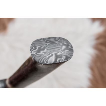 Damaskus jaktkniv 13,8 cm Björk/kamelben