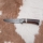 Damaskus jaktkniv 13,8 cm ironwood/buffelben