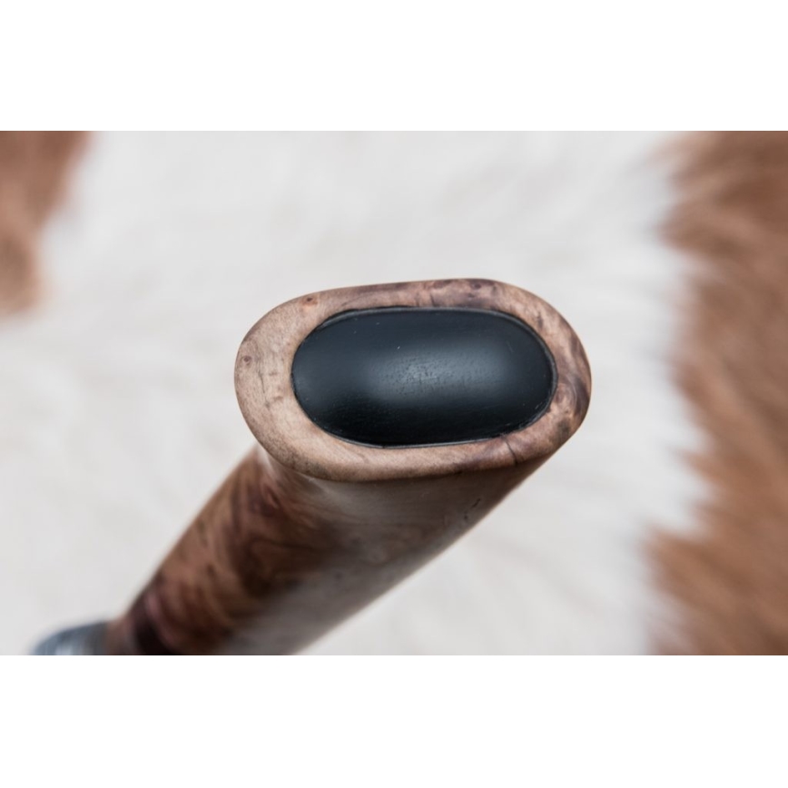Damaskus jaktkniv 13 cm poplar/ebenholts