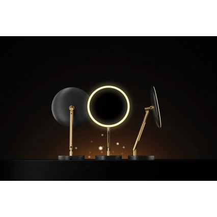 Deante ADI_Z812 - LED Uppladdningsbar sminkspegel för badrum SILIA LED/5V 5000 mAh 2700-6500K IP44