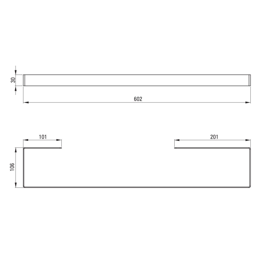 Deante ADM_A621 - Väggmonterad handdukshängare MOKKO 60 cm vit