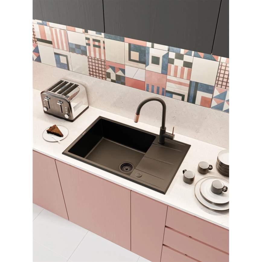 Deante BCA_B64M - Diskbänksblandare ASTER svart/mässing