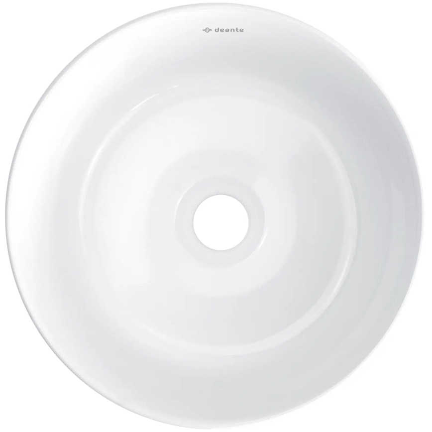 Deante CDJ_6U2S - Bänkhängd tvättställ JASMIN Ø 28 cm keramik/vit
