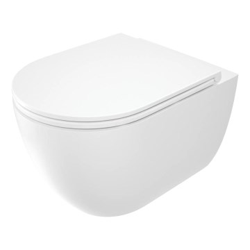 Deante CGRD6ZPW - Väggmonterad WC med SoftClose-sits ROUND keramik/vit