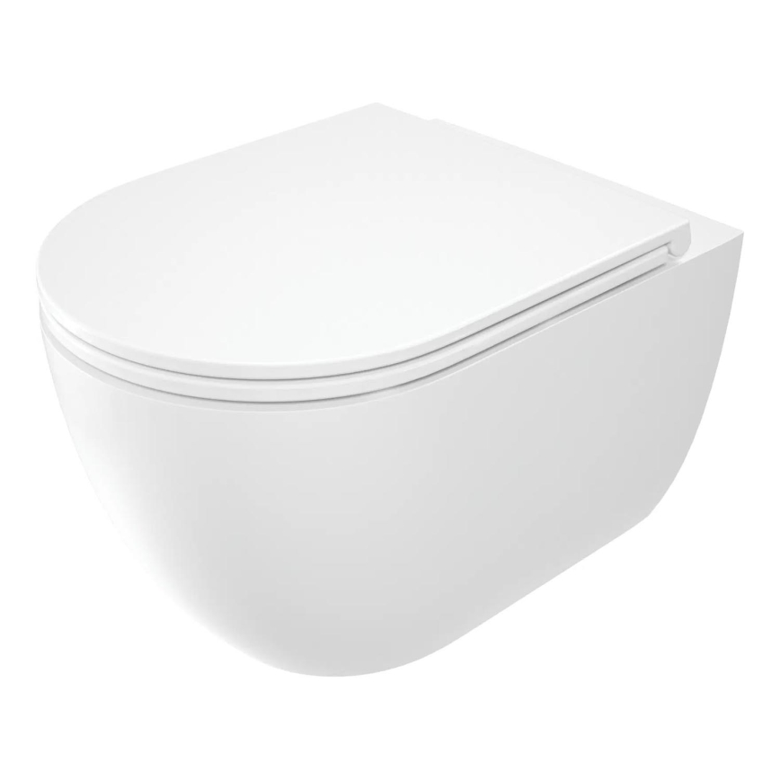 Deante CGRD6ZPW - Väggmonterad WC med SoftClose-sits ROUND keramik/vit
