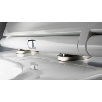 Deante CGRD6ZPW - Väggmonterad WC med SoftClose-sits ROUND keramik/vit