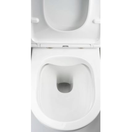 Deante CGRD6ZPW - Väggmonterad WC med SoftClose-sits ROUND keramik/vit