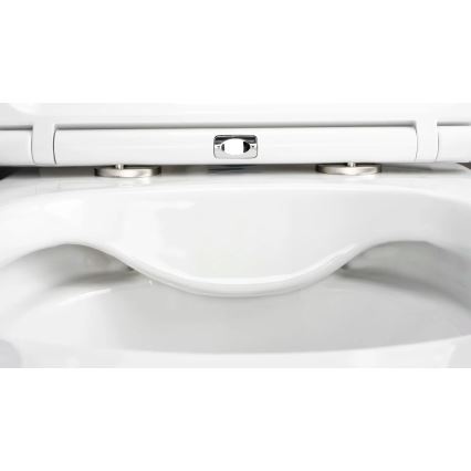 Deante CGRD6ZPW - Väggmonterad WC med SoftClose-sits ROUND keramik/vit