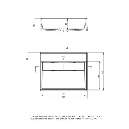 Deante CQR_NU5M - Bänkvask CORREO 40x50 cm granit/svart