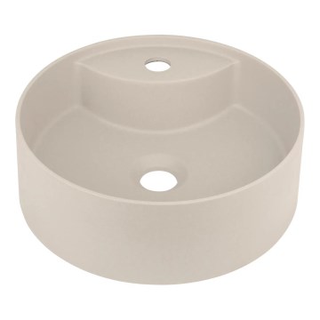 Deante CQS_5U4B - Bänkskiva med handfat och hål för blandare SILIA Ø 36 cm granit/beige