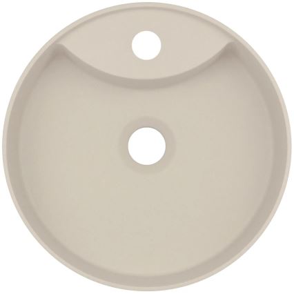Deante CQS_5U4B - Bänkvask med tappningshål SILIA diameter 36 cm granit/beige