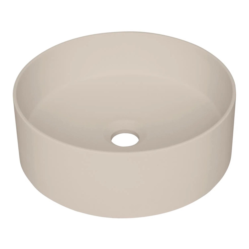 Deante CQS_5U4S - Bänkvask SILIA diameter 36 cm granit/beige