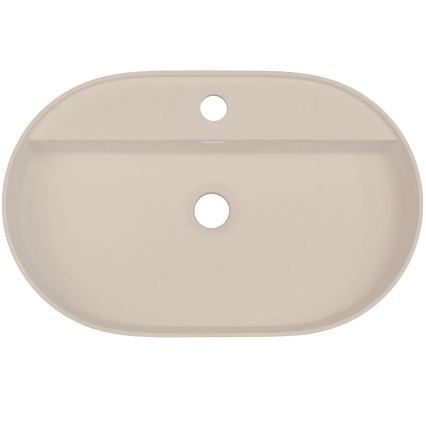 Deante CQS_5U6B - Bänkvask med tappningshål SILIA 35x55 cm granit/beige