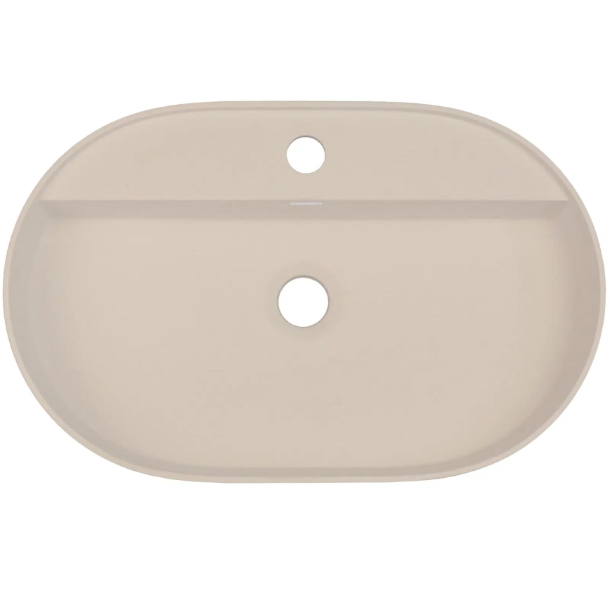 Deante CQS_5U6B - Bänkvask med tappningshål SILIA 35x55 cm granit/beige