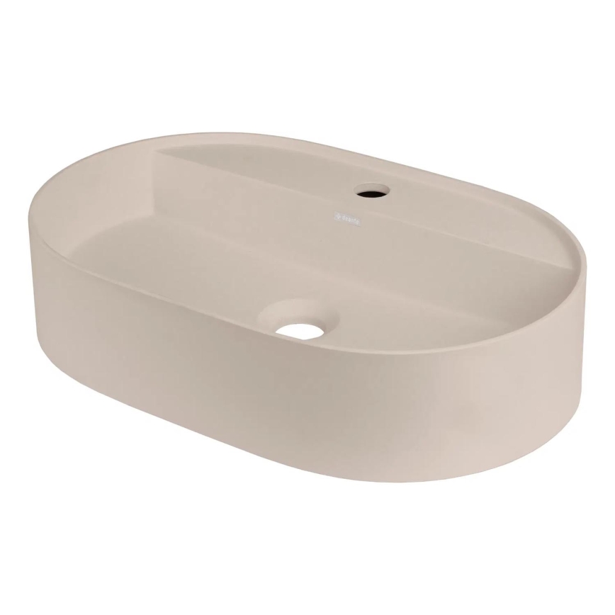 Deante CQS_5U6B - Bänkvask med tappningshål SILIA 35x55 cm granit/beige