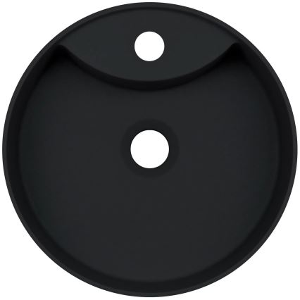Deante CQS_NU4B - Tvättställ SILIA för bänkskiva med blandarhål Ø 36 cm granit/svart