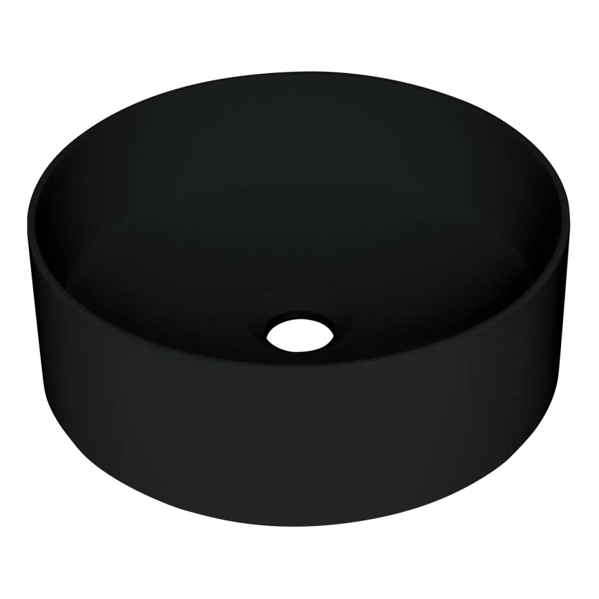 Deante CQS_NU4S - Tvättställ för bänkskiva SILIA Ø 36 cm granit/svart